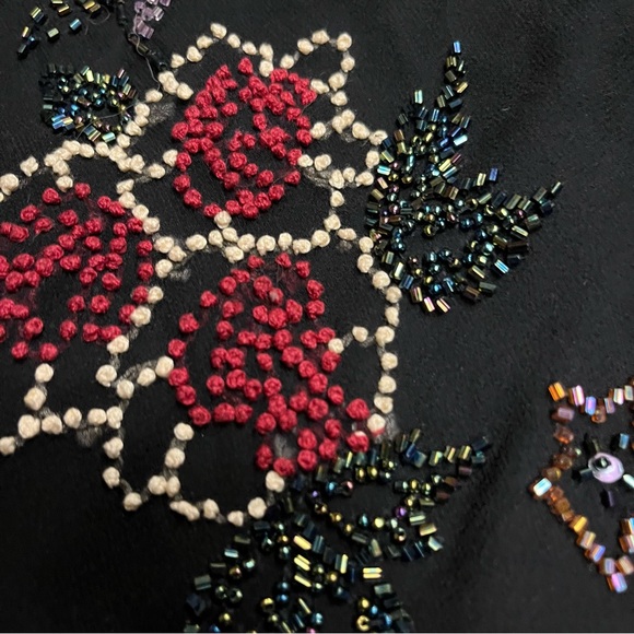 Vintage 90’s Y2K 100% Silk Dress Silk Slip Dress Fairy Beaded Dress Embroidered - Picture 3 of 17